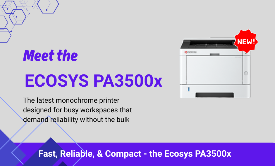 Kyocera ECOSYS PA3500x A4 mono laser printer front view