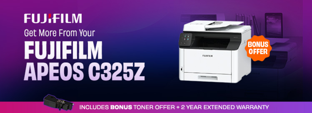 Fujifilm Apeos C325z compact A4 colour multifunction printer front view