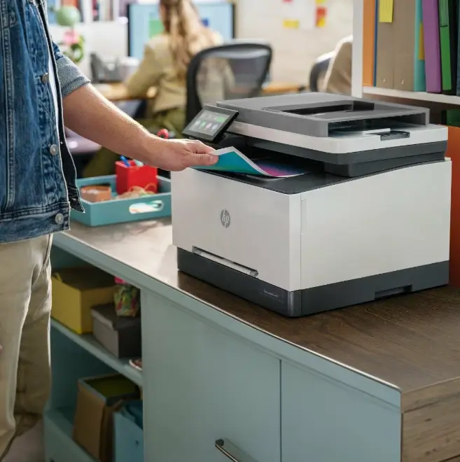 HP printer being serviced by an expert technician, delivering fast and reliable repair across Australia.