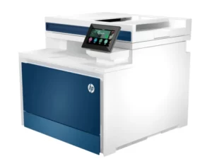 HP 4301fdw printer with touchscreen and document feeder ready for office use.