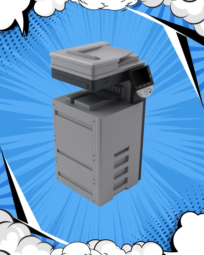 Sharp printed business documents produced by a modern photocopier