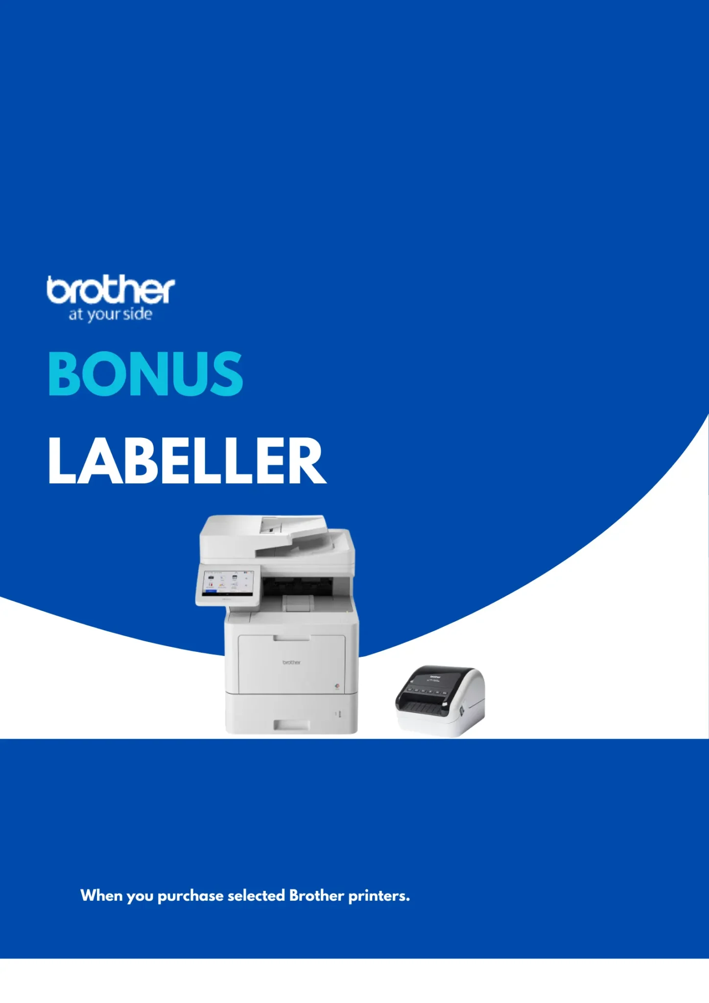 Brother Bonus Labeller Printer offer with selected Brother printers